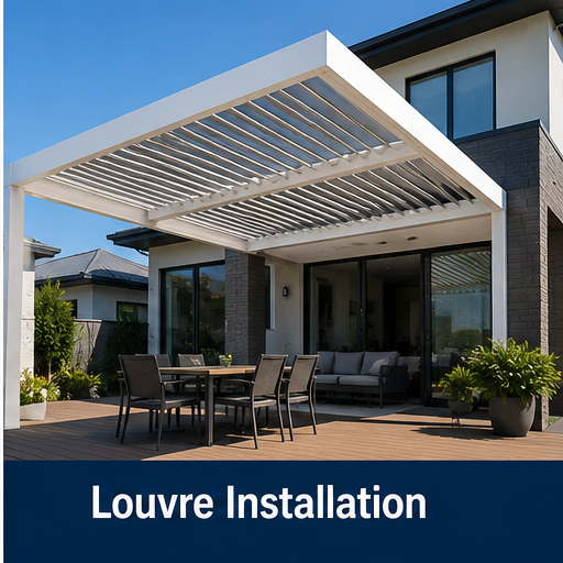 Louvre roof installation outdoor living Auckland